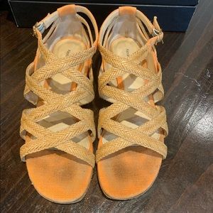 Alexandre Birman “Karen” sandals in Honey/pumpkin